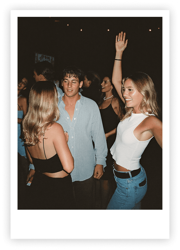 Friends dancing